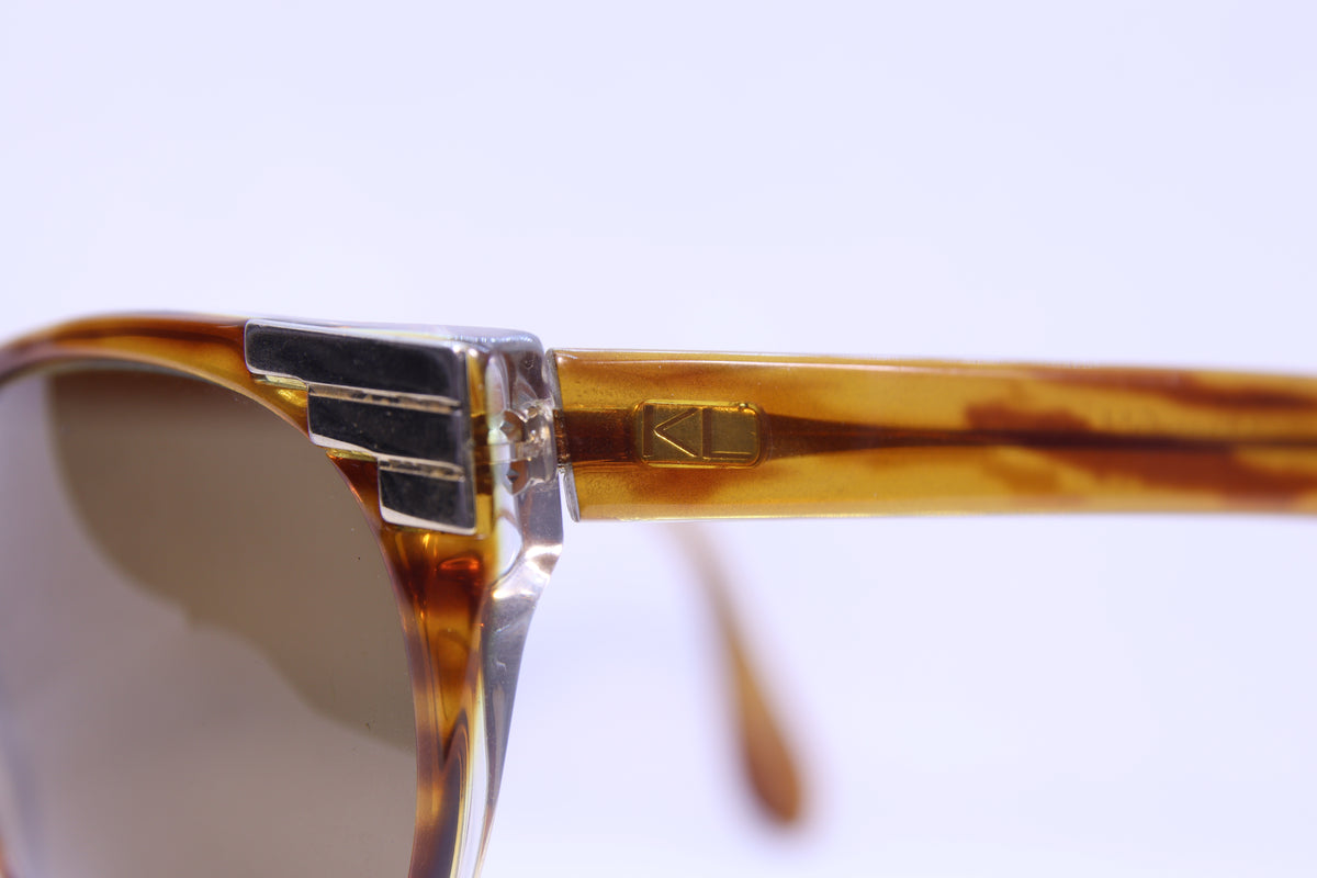 Monture de lunettes d'occasion Karl Lagerfeld Marron/Doré