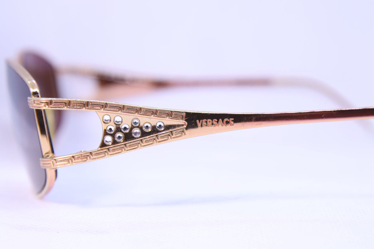 Monture de lunettes d'occasion Versace 1034-B – Doré cuivré
